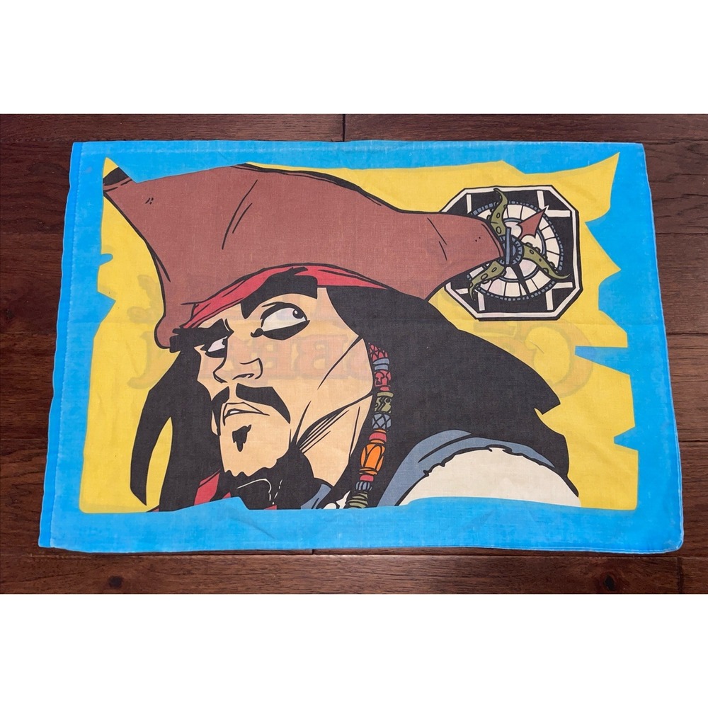 Disney Pillow Case Pirates of the Caribbean Captain Jack Sparrow Animated Cotton